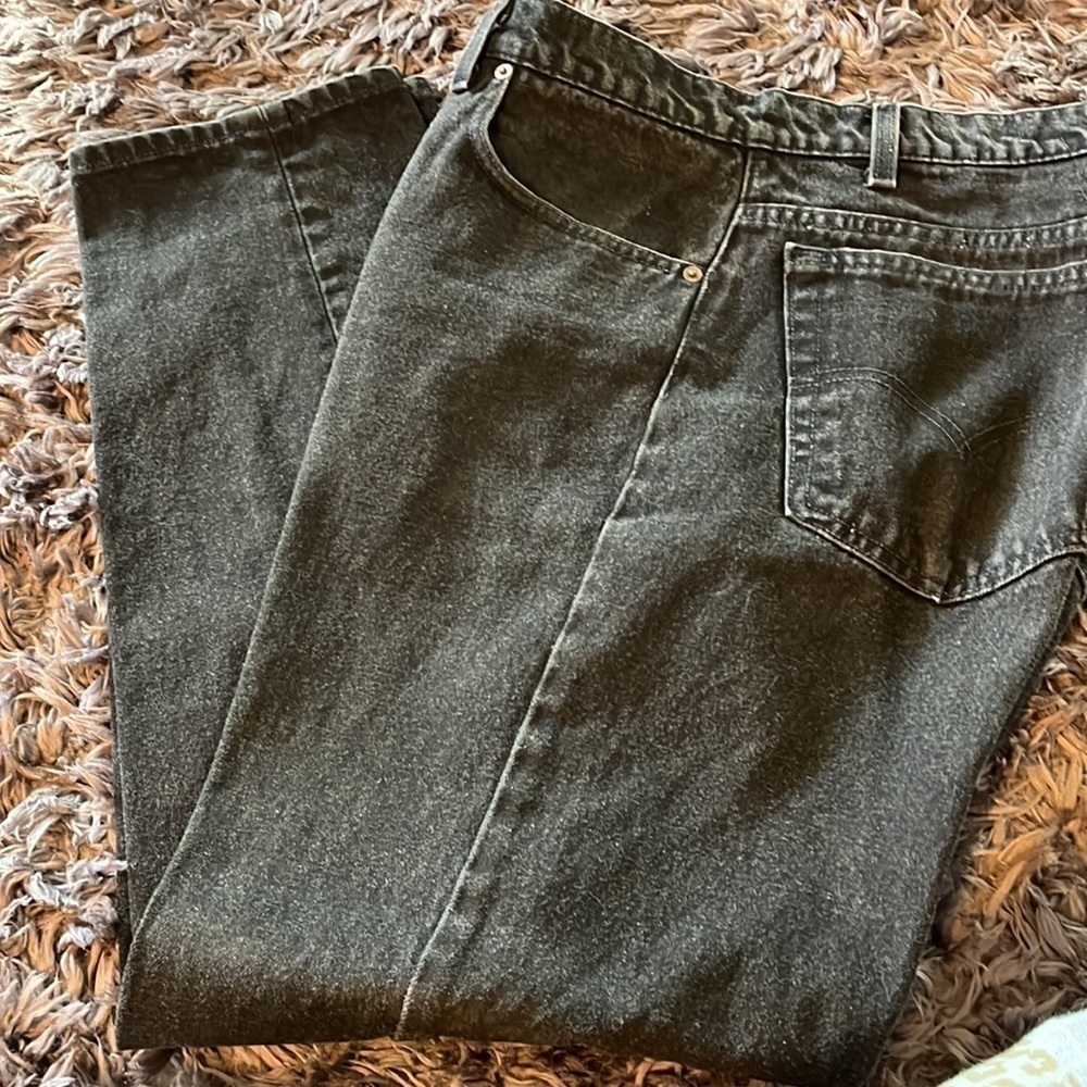 levis 550 made in usa 38x30 black relaxed fit tapered dst Jeans.  Great con. - Picture 3 of 7